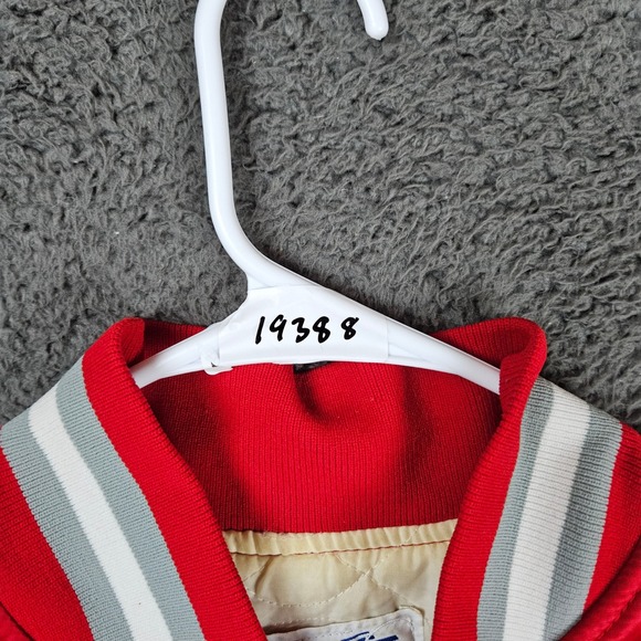 Vintage 90s University Las Vegas UNLV Rebels Satin Jacket Starter XL Made in USA - Picture 11 of 11